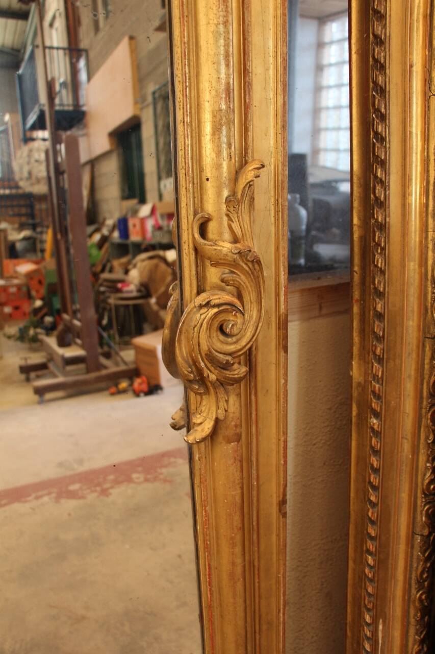 grand miroir doré Napoleon III au masque