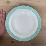 Set of 3 St Amand earthenware soup plates