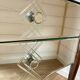 Small entrance chest of drawers or antique bedside table with engraved mirror.