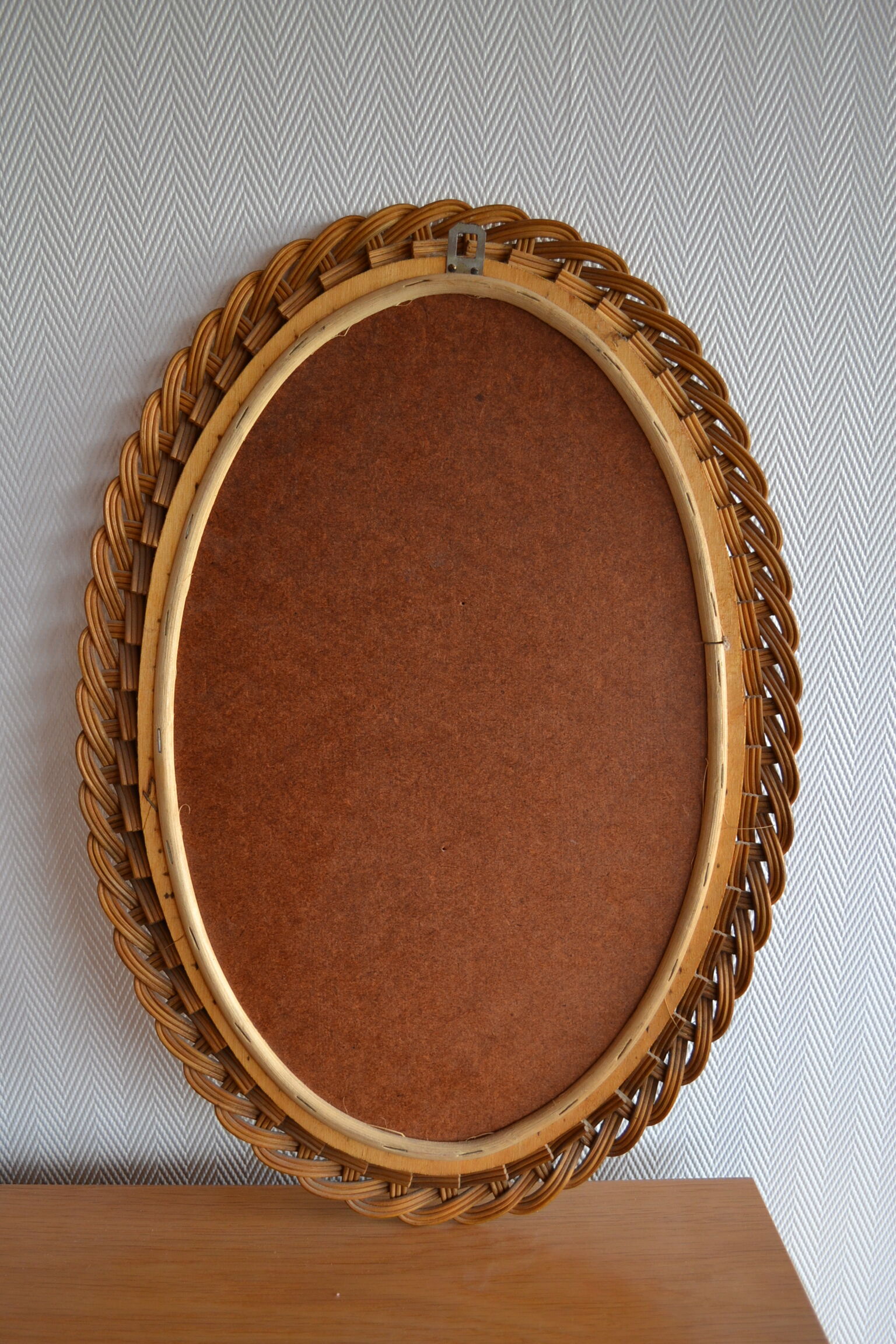 Rattan mirror from the 1960