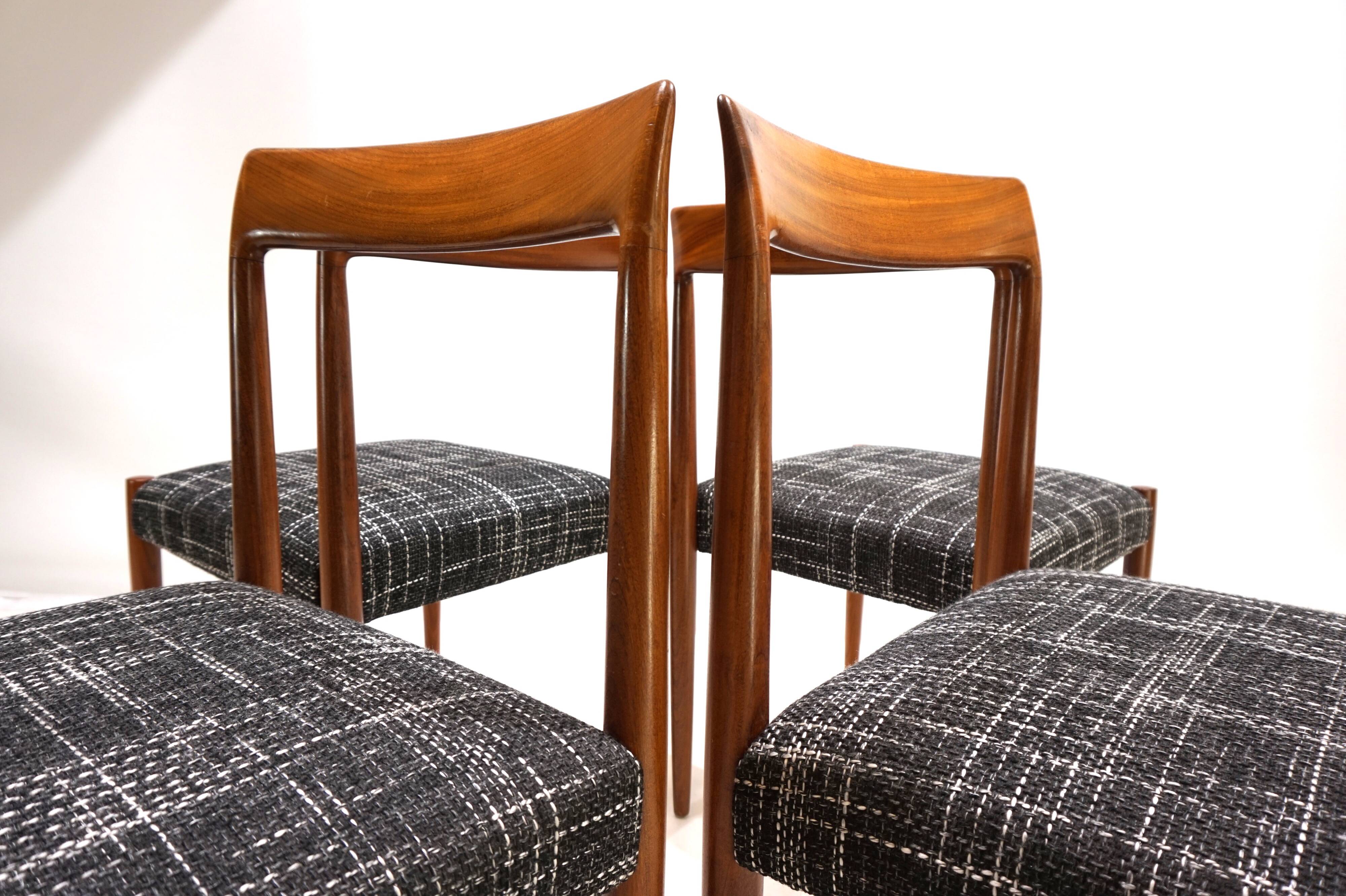 Lübke Teak Dining Chairs Set of 4, 1960