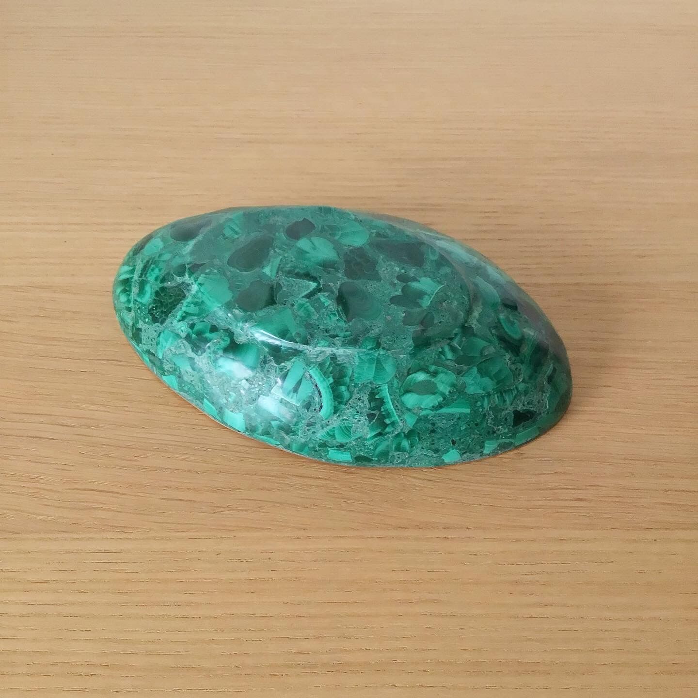 Vintage cup in malachite and brass