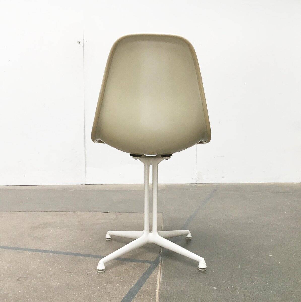 Mid-century fiberglass accent chair set with La Fonda base by Charles & Ray Eames for Herman Miller.