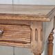 Desk, pine table, turned wooden legs, vintage, 70s