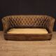 Grand canapé anglais Chesterfield en cuir des années 20