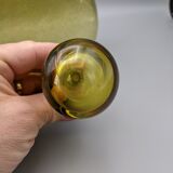 Cognac decanter in bubbled blown glass