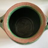 Green glazed earthenware jar vase 1950