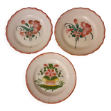 3 assiettes anciennes, faïences de l'est