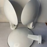 Pair of 80s metal wall lights