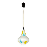 Mid-Century Multicoloured Opaline Glass Pendant Lamp by Stilnovo, Italy, 1950s