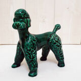 Green Art Deco ceramic poodle