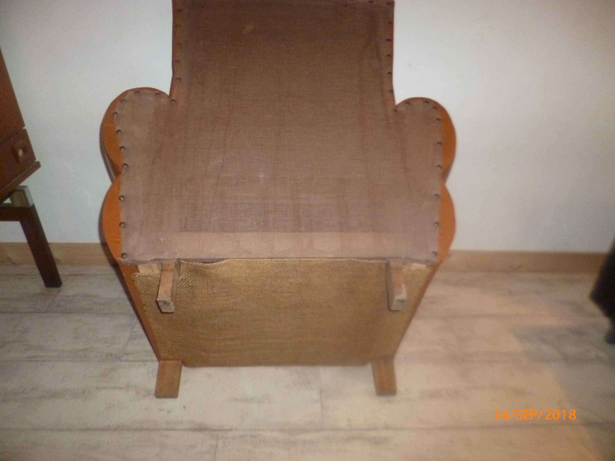 Skai vintage mustache club armchair 60's