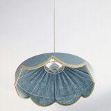Suspension in a solid floral shape Cosette "mineral blue"