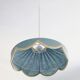 Suspension in a solid floral shape Cosette "mineral blue"
