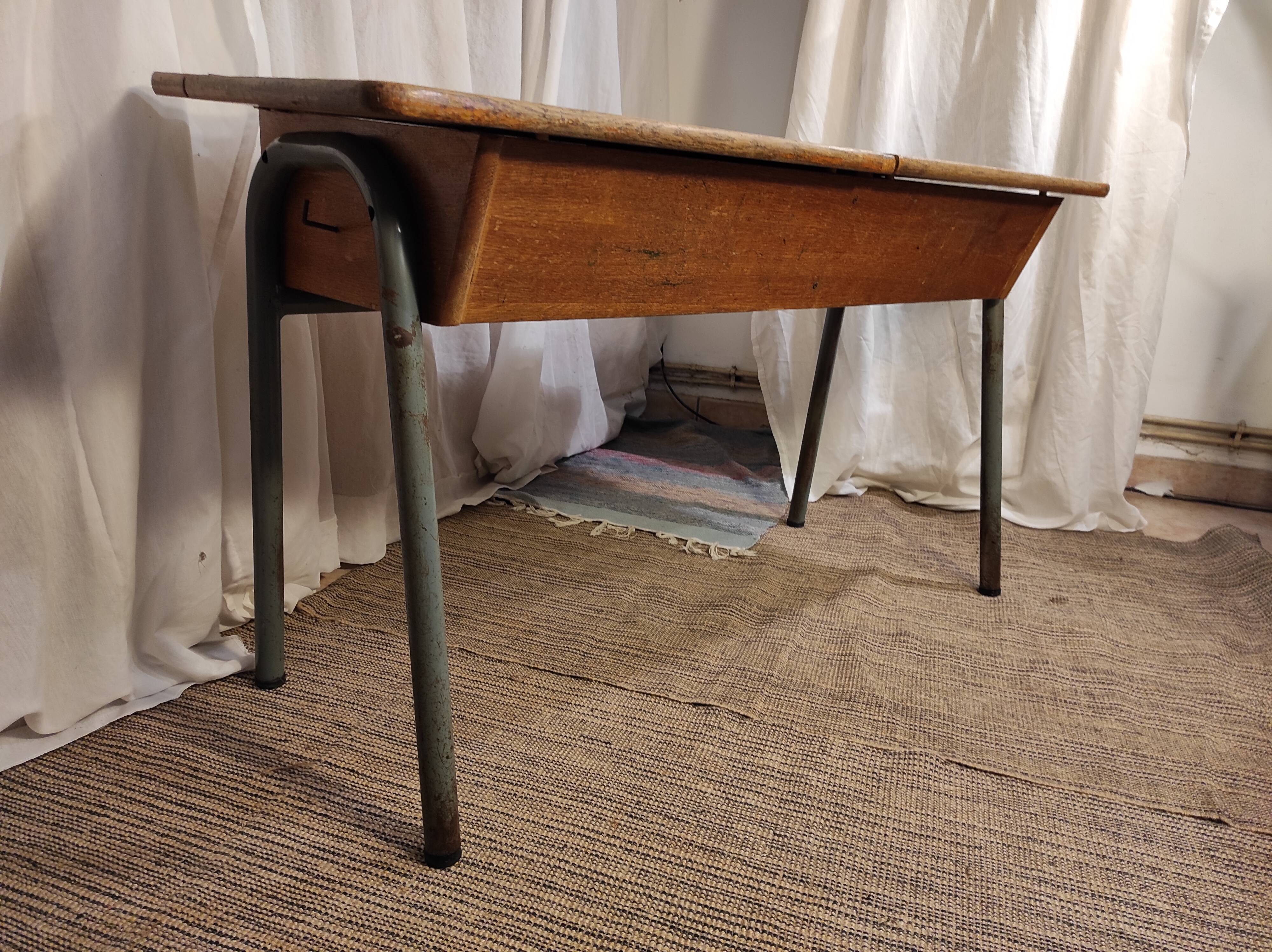 School desk table with locker 1960