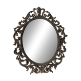 Bronze mirror with scrolls in rococo style