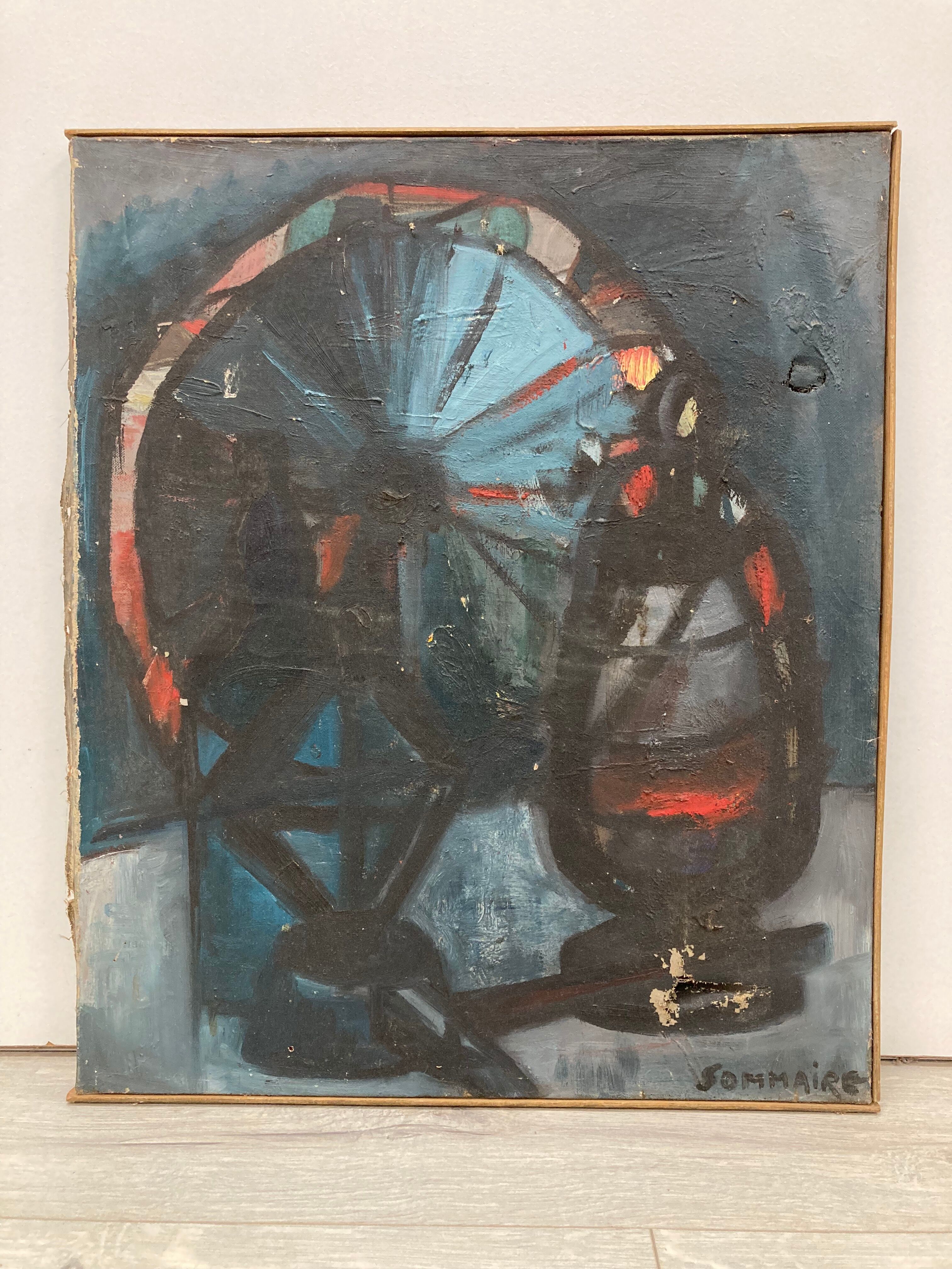 Oil on canvas vintage