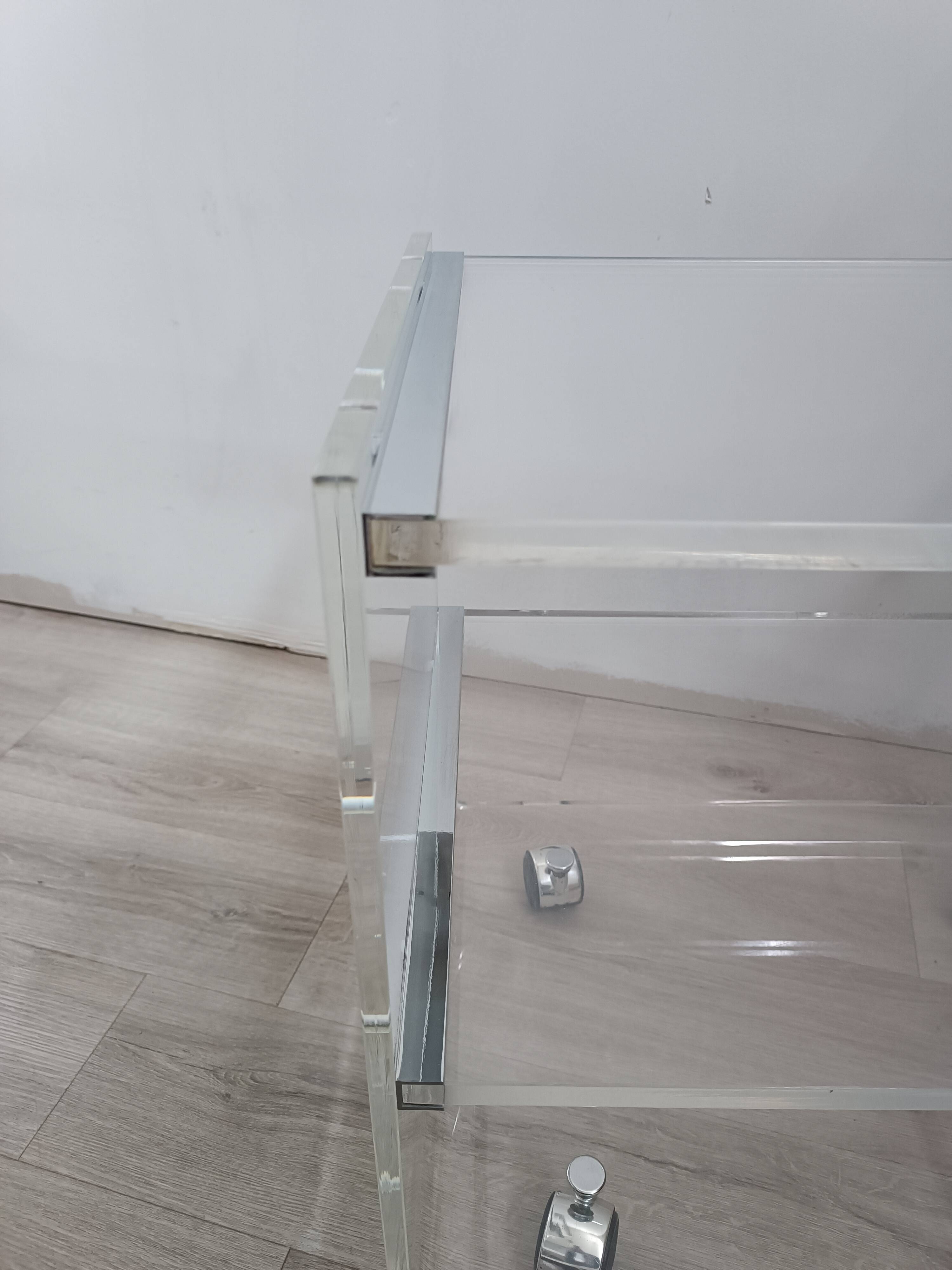 Rolling table by David Lange for Les invisibles du Marais 1970s