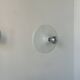 Pair of vintage wall lights, white lacquered metal, Italy 1970.