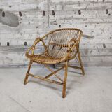 Vintage rattan armchair