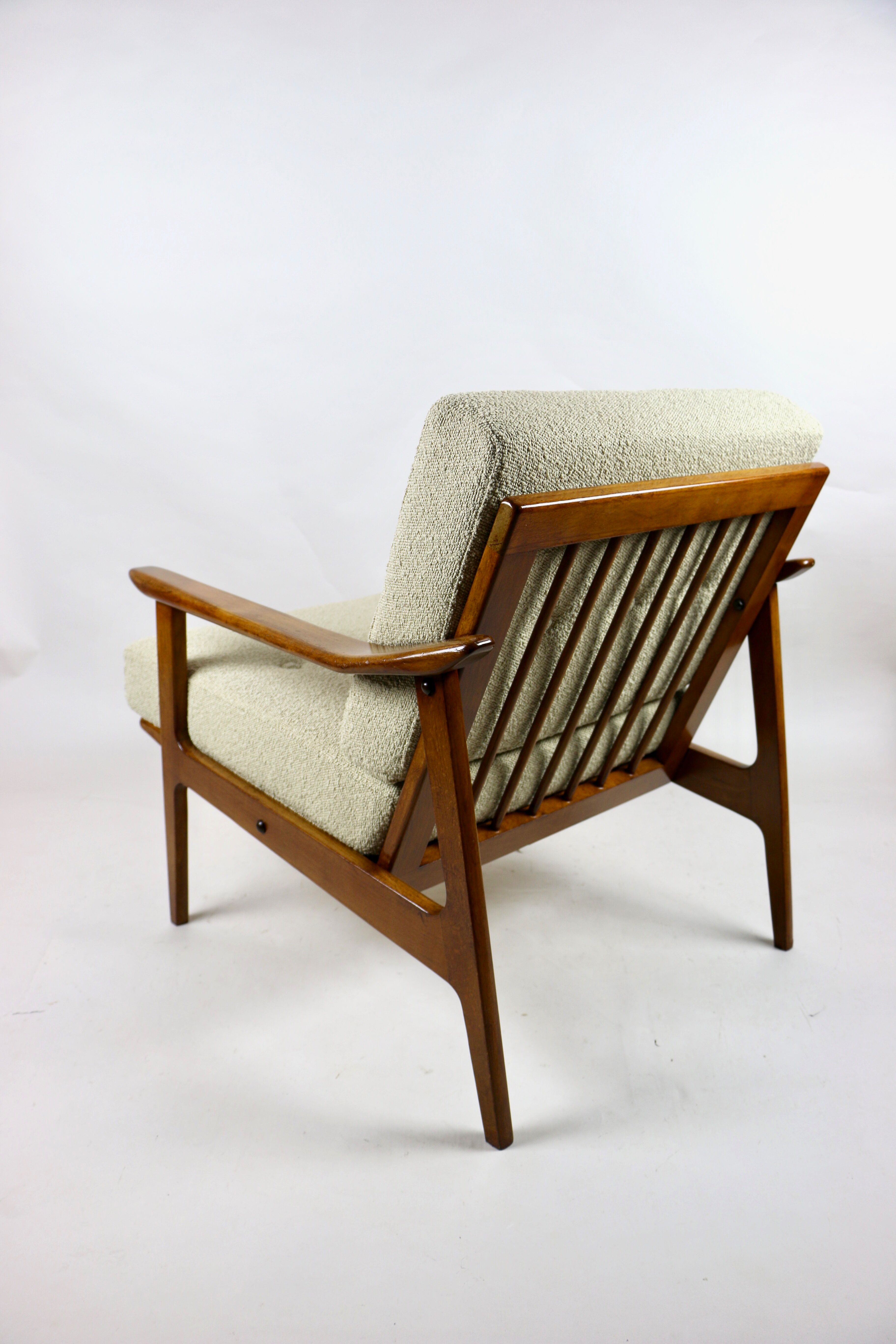 German beige boucle armchair, 1970s
