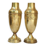 Paire de vases art déco en laiton-danois-1920