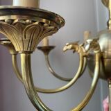 Lustre style empire en laiton