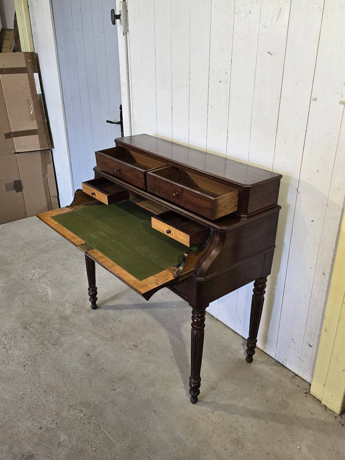 Louis Philippe style mahogany stepped desk, 19th century