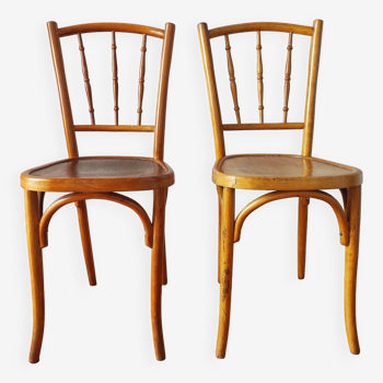 Pair of old bistro chairs