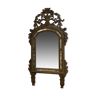 Grand miroir ou trumeau à parcloses en bois sculpté et doré. Travail italien du début du XIXe siècle
