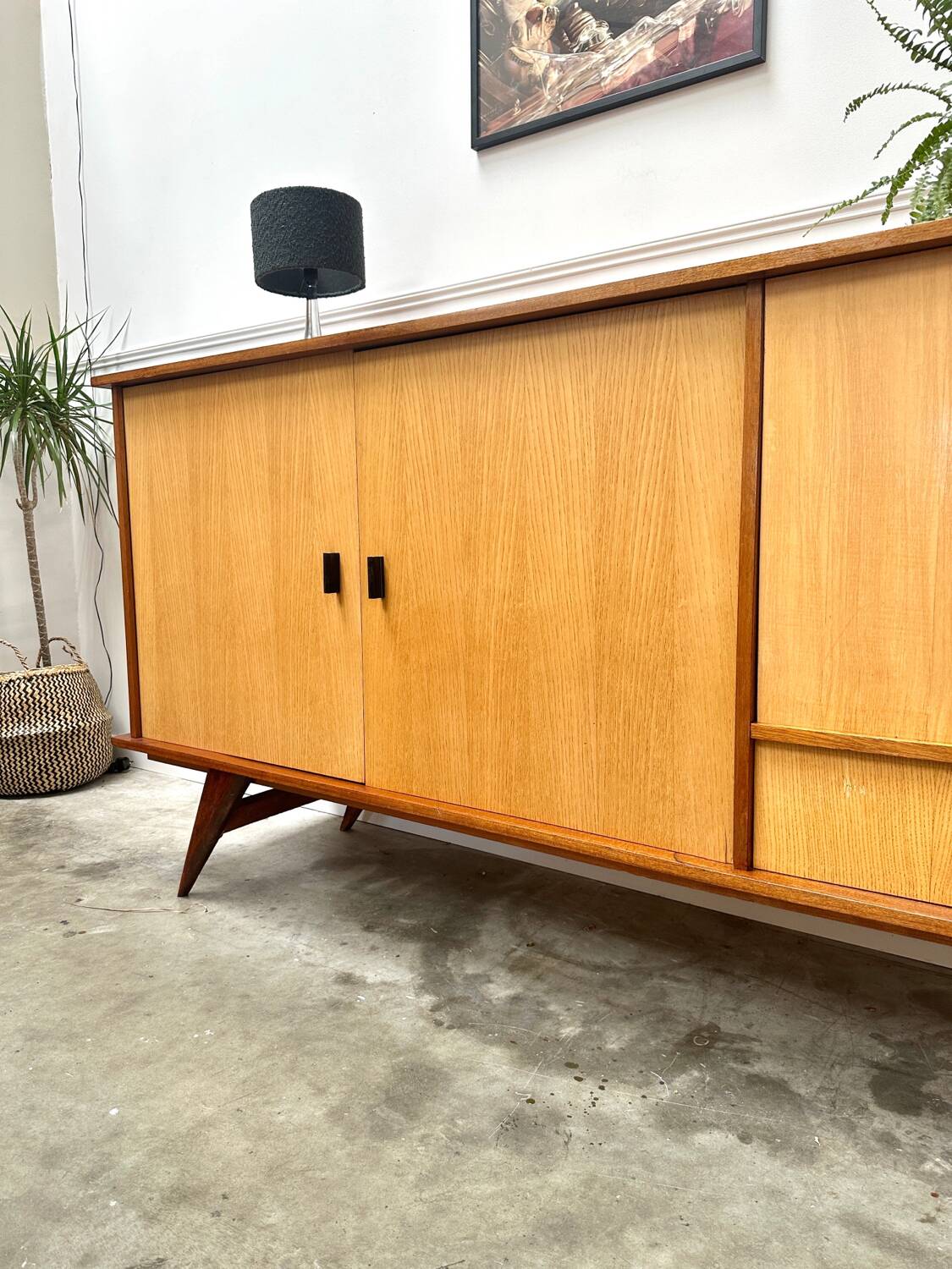 Vintage compass foot sideboard