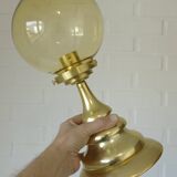 Vintage gold desk Light Hollywood Regency table bedside lamp Italy 1960's