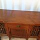 English mahogany glass-fronted buffet