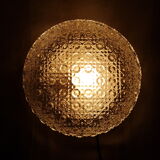 Round ceiling in cast glass vintage