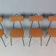 Set of 4 Italian dining chairs newly upholstered 1950s