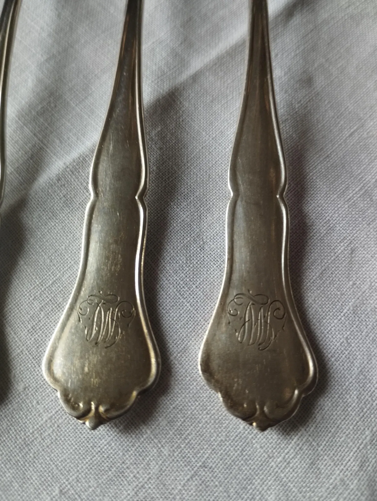 8 small numbered silver-plated forks Sorsakoski