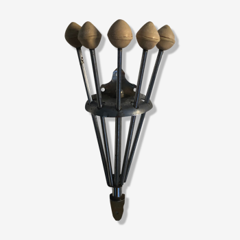 Portemanteau vintage 1960 parapluie torchons Serjac ivoire - 28 cm