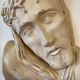 Head of jesus christ plaster sculpture signed courtin to hang