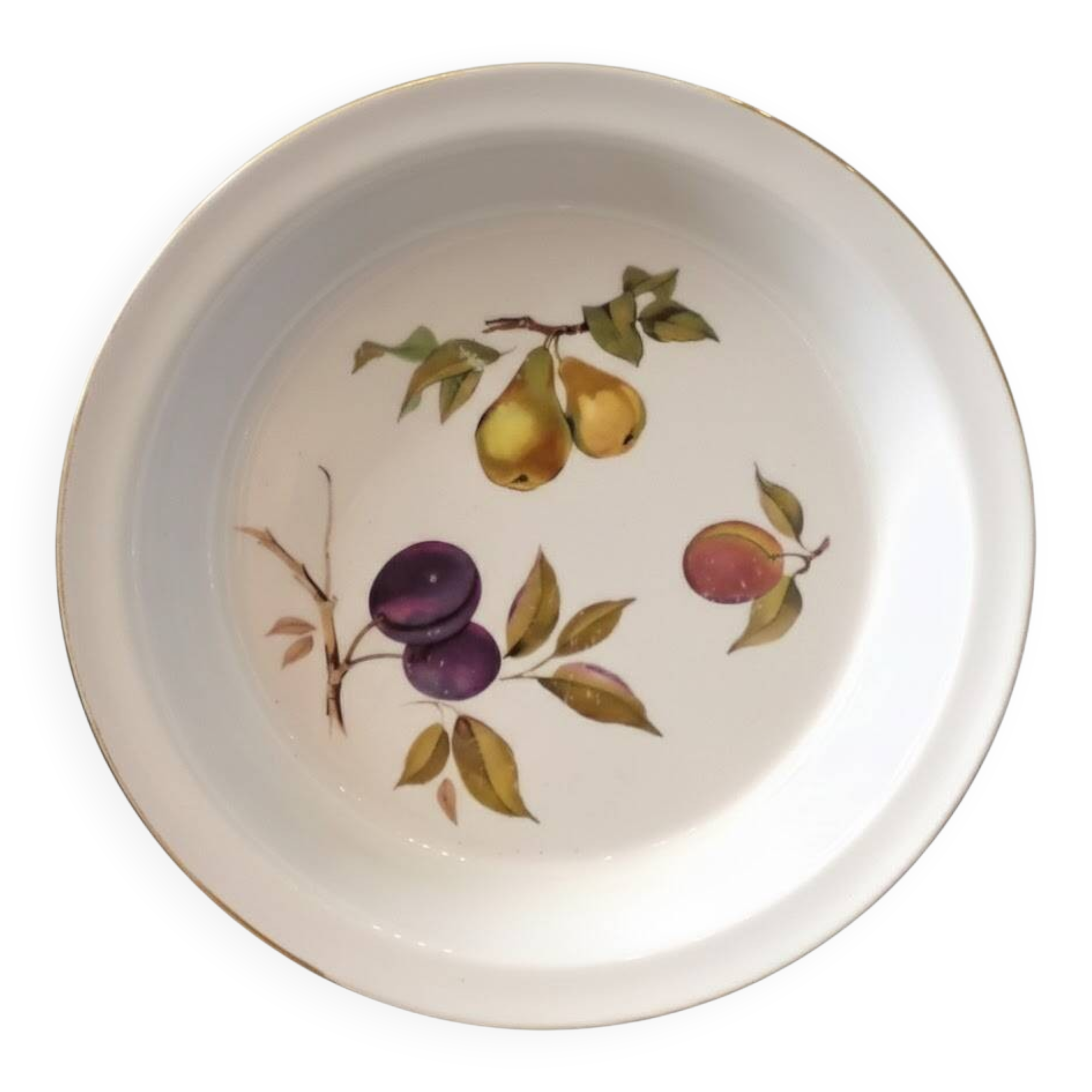 Plat à tarte Royal Worcester Evesham Gold