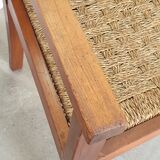 Paire de fauteuils corde des années 50