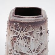 Beige ceramic vase, German design, 1960s, made in West Germany