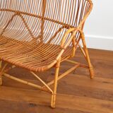Vintage rattan sofa 1960