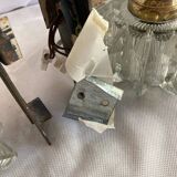 Pair of 1930s wall lights, Italian work, Murano glass and brass