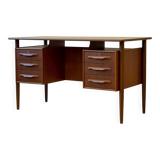 Bureau en teck autoportant, Danemark années 1960/1970, style vintage, design moderne du milieu du XXe siècle