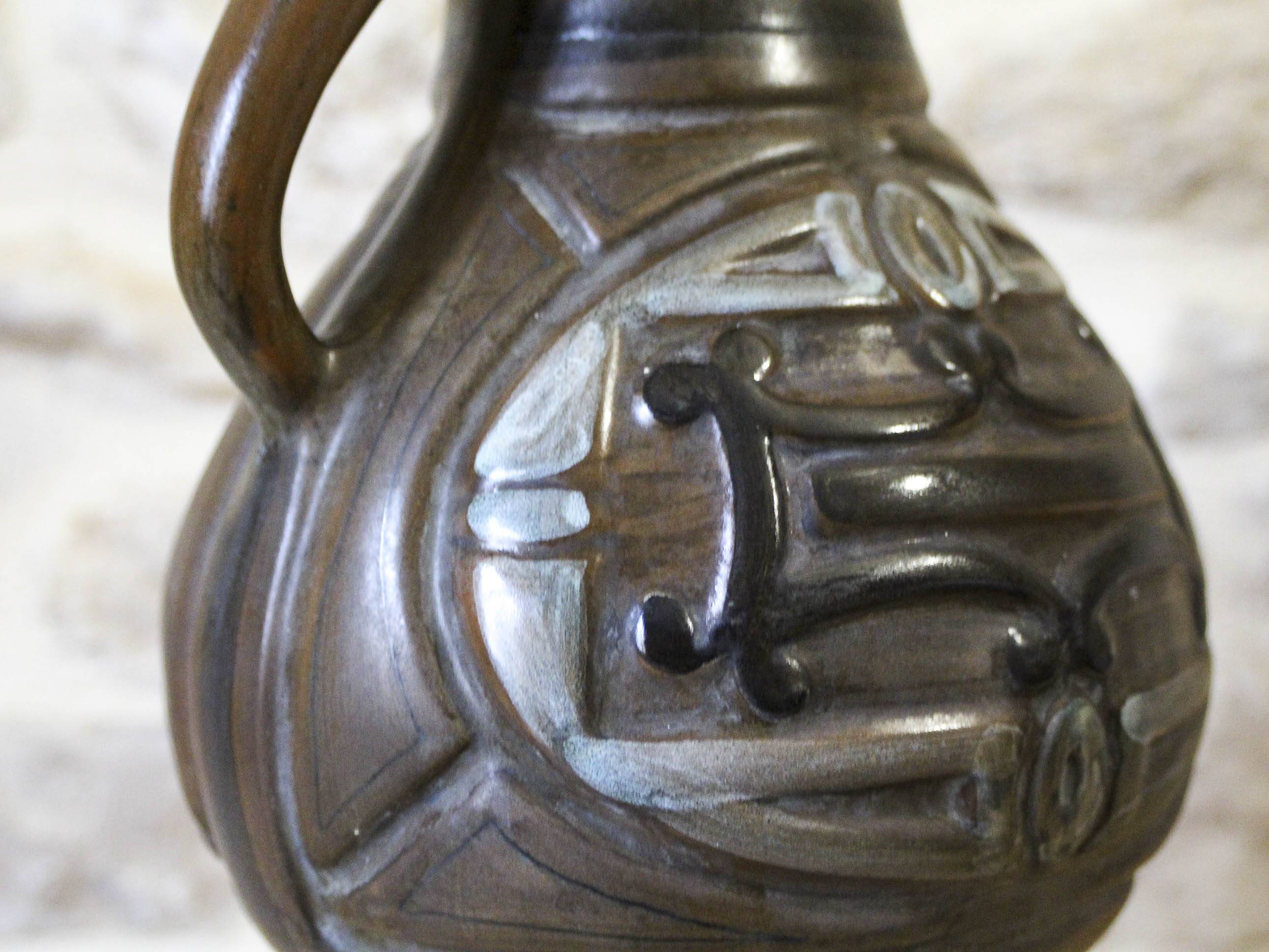 Ceramic vase pitcher by Jean de Lespinasse