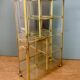 Vitrine vintage en verre et laiton
