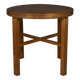 Table d'appoint en placage de chêne, années 1930, rénovée à la main, Art déco polonais