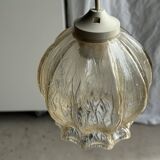Suspension vintage en verre soufflé