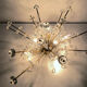 Pair of Snowflake Sputnik Flush Mount Lamps, Austria 1950s