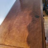 Commode ancienne en bois massif, artisanale